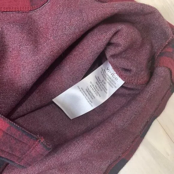 Vince Men's Plaid Flannel Size S - Picture 3 of 5